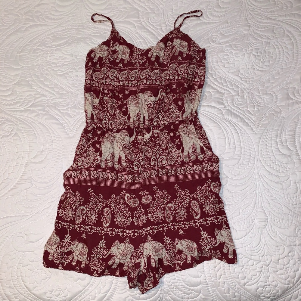 Jumper shorts with strapy top and elastic waist
